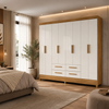 Guarda-Roupa Casal Florida 8 Portas 4 gavetas Moval