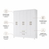 Guarda-Roupa Casal 6 Portas 2 Gavetas Panamá Moval