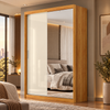 Guarda-Roupa Casal 100% MDF Com Espelho 2 Portas Riva Demóbile