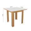 Conjunto de Mesa de Jantar 90x90cm Quadrada Lisboa com 4 Cadeiras Karla Indekes