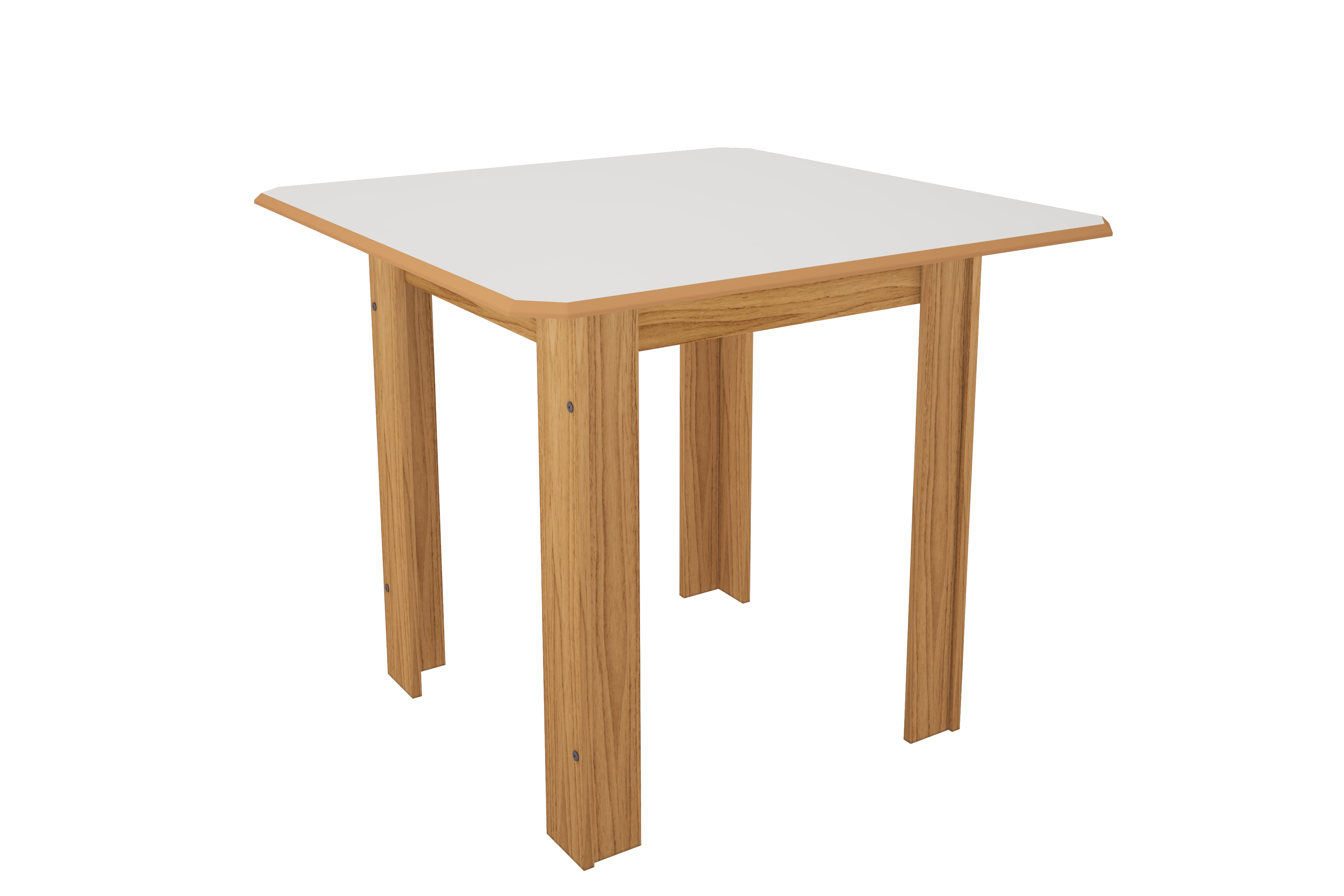Conjunto de Mesa de Jantar 90x90cm Quadrada Lisboa com 4 Cadeiras Karla Indekes