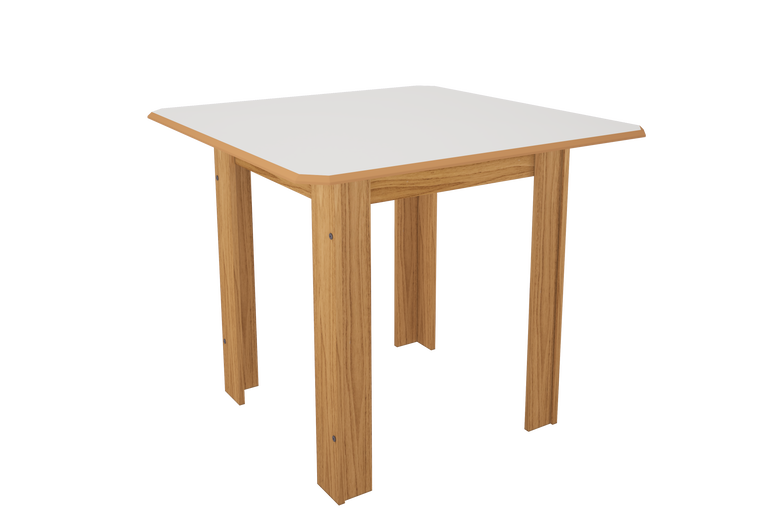 Conjunto de Mesa de Jantar 90x90cm Quadrada Lisboa com 4 Cadeiras Karla Indekes