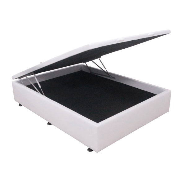 Base Box de Casal Baú 138cm Bacetto - BRANCO