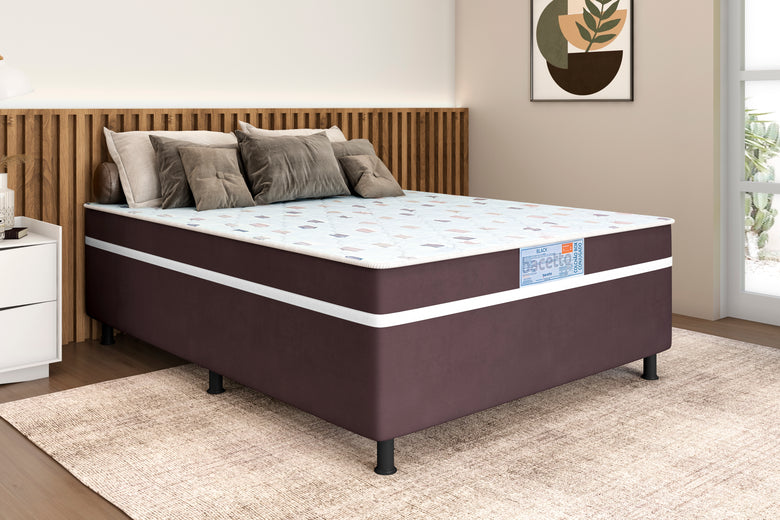 Cama Box Casal Conjugada 138x48 Black Bacetto