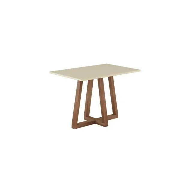 Mesa de Jantar 90x90 4 Lugares Livia Sonetto Móveis - OFF WHITE