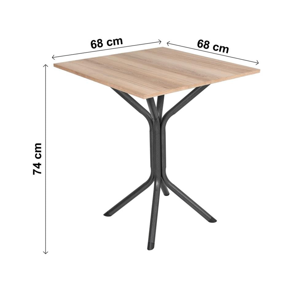 Mesa com 4 Cadeiras para Cozinha 68 Cm Branco Carvalho Ciplafe