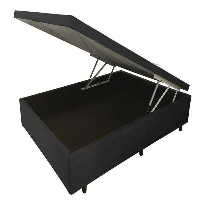 Base Box de Casal Baú 138cm Bacetto - PRETO