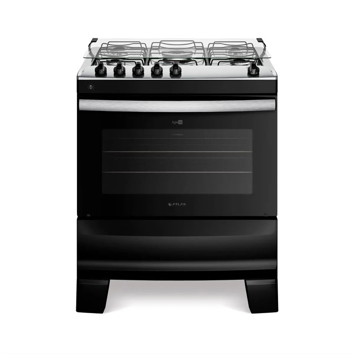 Fogão 5 Bocas Agile Up Atlas - PRETO