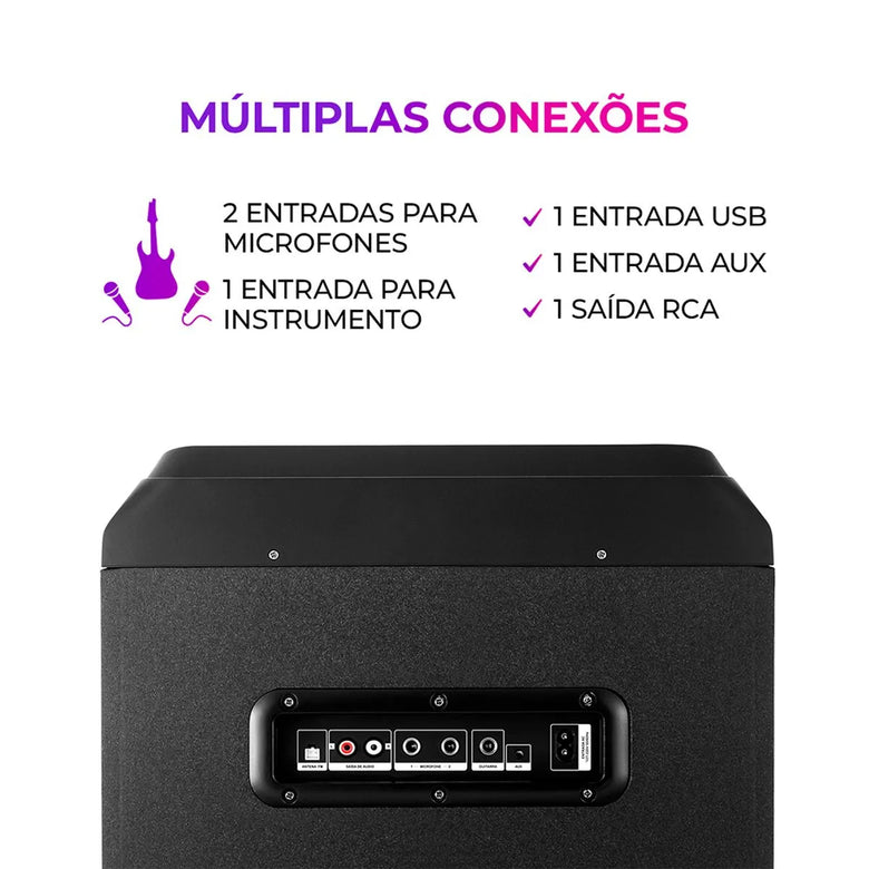 Caixa De Som Torre De Som Bluetooth 2300W Aiwa