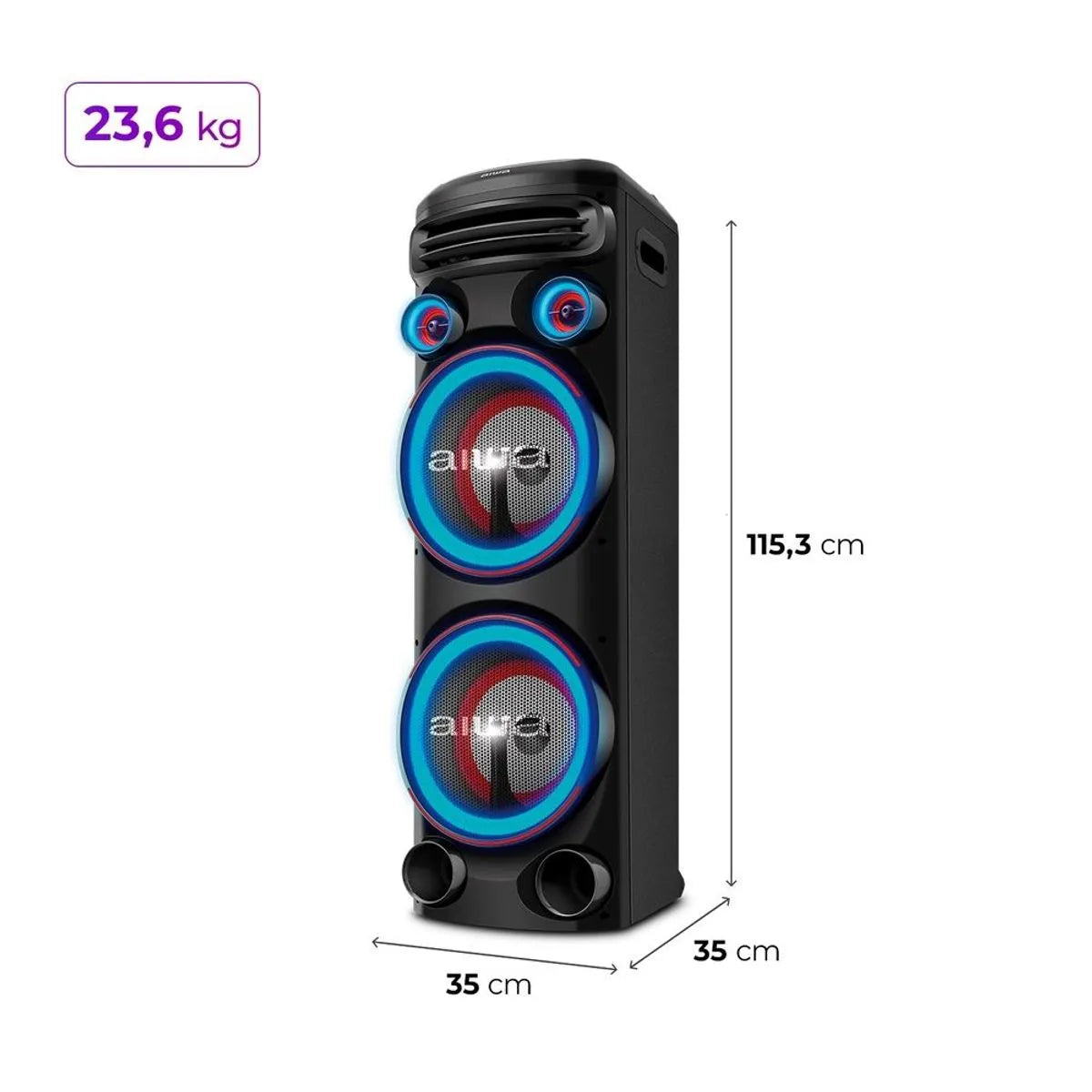 Caixa De Som Torre De Som Bluetooth 2300W Aiwa