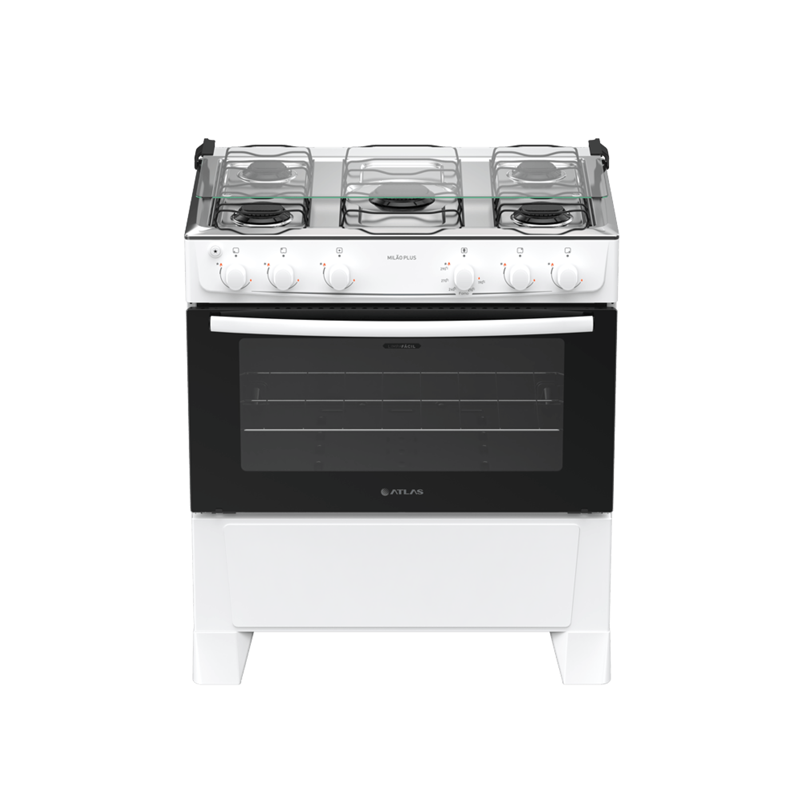 Fogão 5 Bocas Automático Mesa Inox Mião Plus Atlas