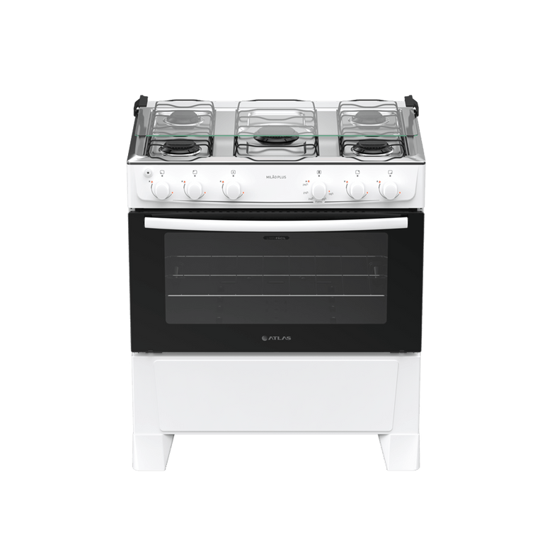 Fogão 5 Bocas Automático Mesa Inox Mião Plus Atlas