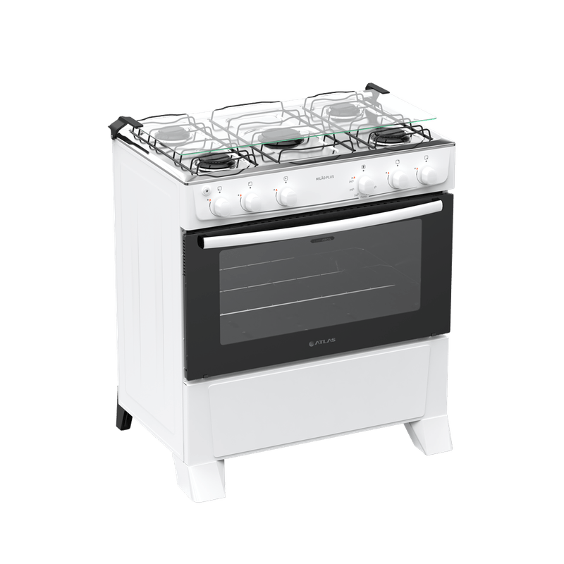 Fogão 5 Bocas Automático Mesa Inox Mião Plus Atlas