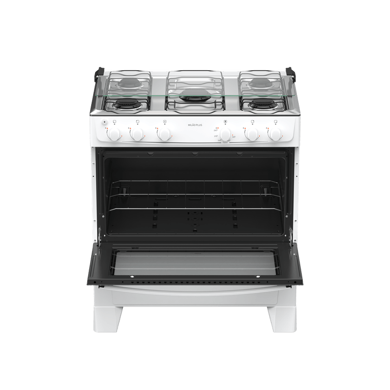 Fogão 5 Bocas Automático Mesa Inox Mião Plus Atlas