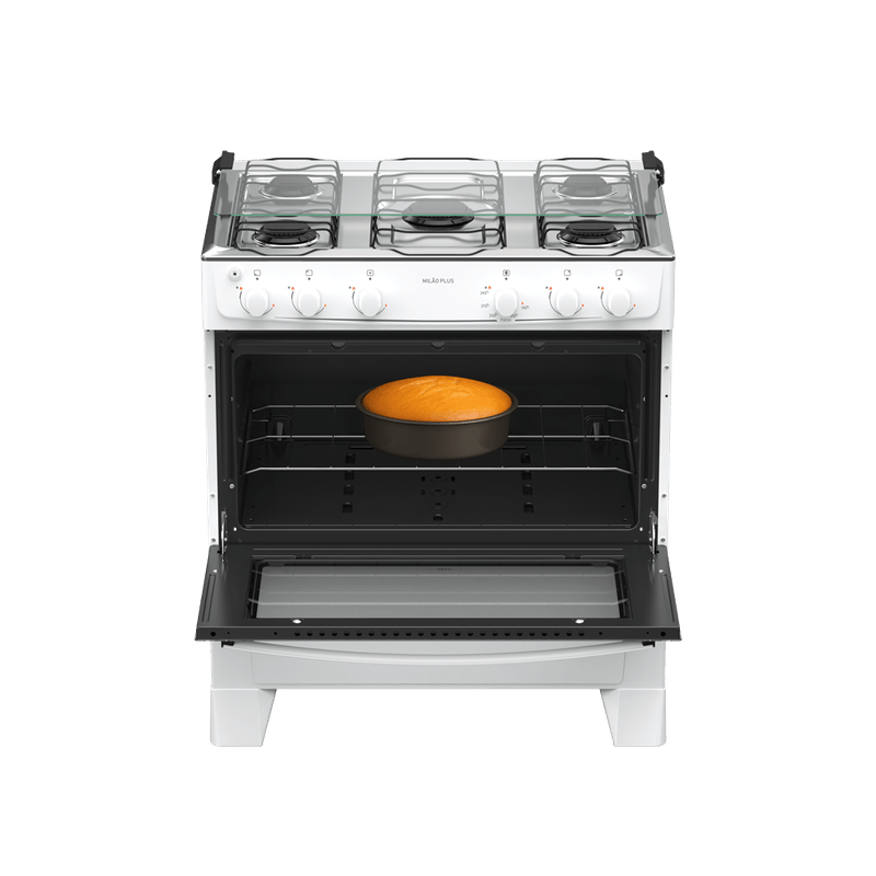 Fogão 5 Bocas Automático Mesa Inox Mião Plus Atlas