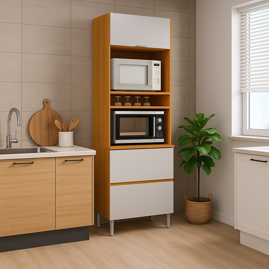 Paneleiro 70 cm 2 Portas 1 Gaveta Lumina Itatiaia - CINAMOMO