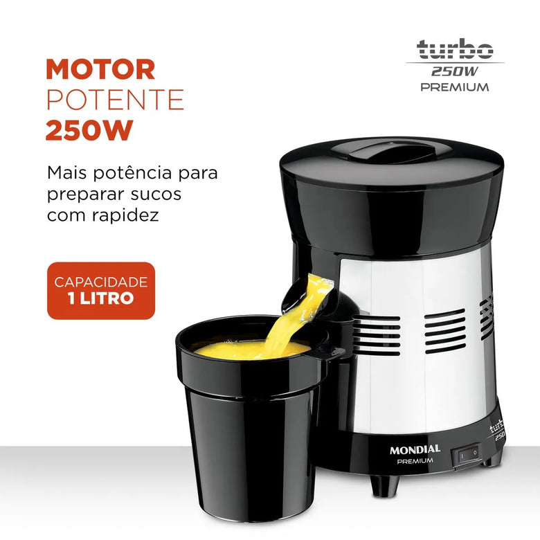 Extrator de Sucos Mondial Turbo Premium E-10