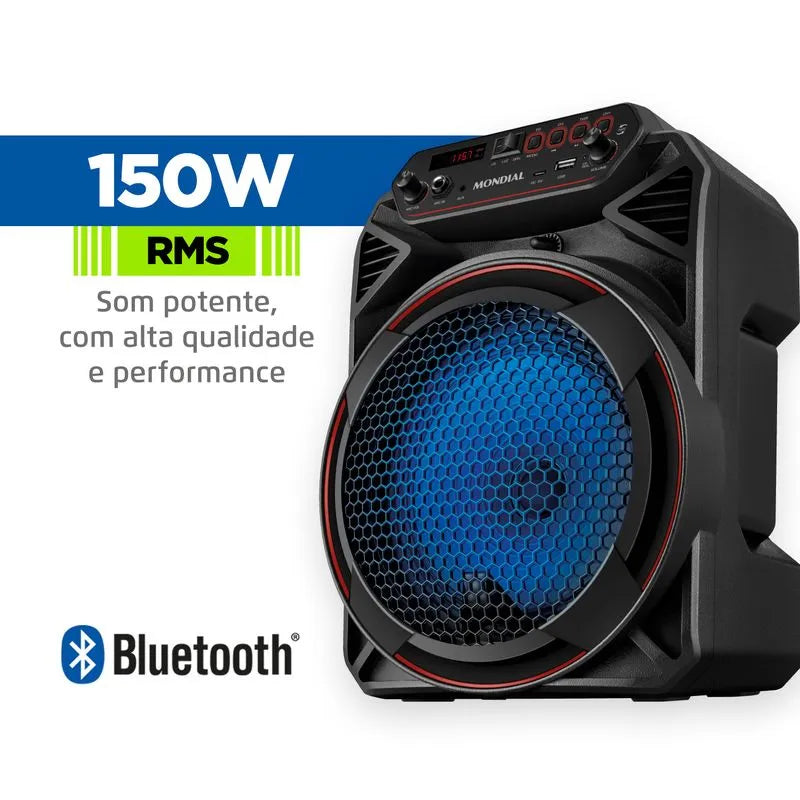 Caixa de Som Amplificada Mondial CM-150 150W Bluetooth