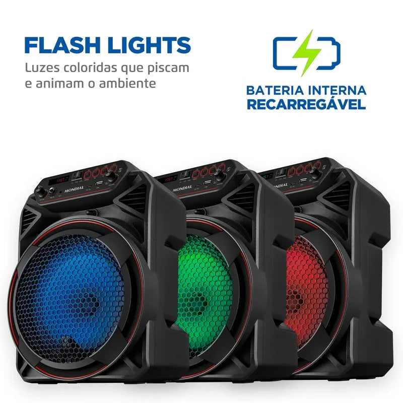 Caixa de Som Amplificada Mondial CM-150 150W Bluetooth