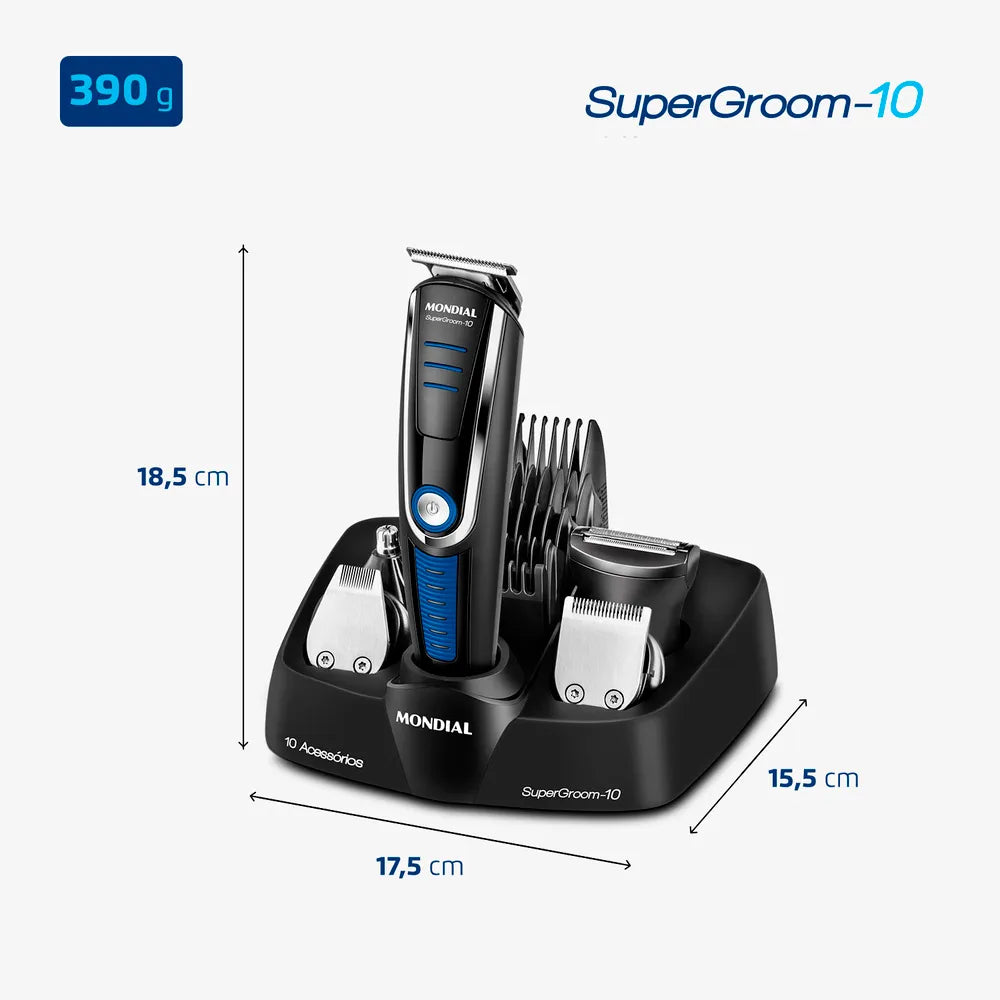 Máquina de Cortar Cabelo Mondial Super Groom 10 BG-03