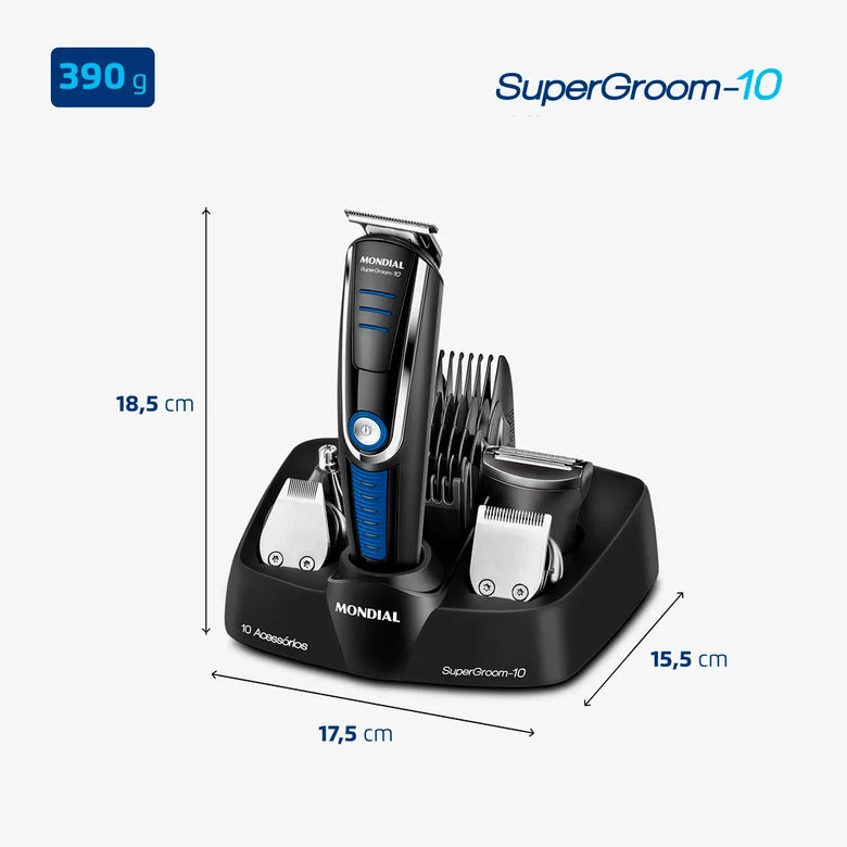 Máquina de Cortar Cabelo Mondial Super Groom 10 BG-03