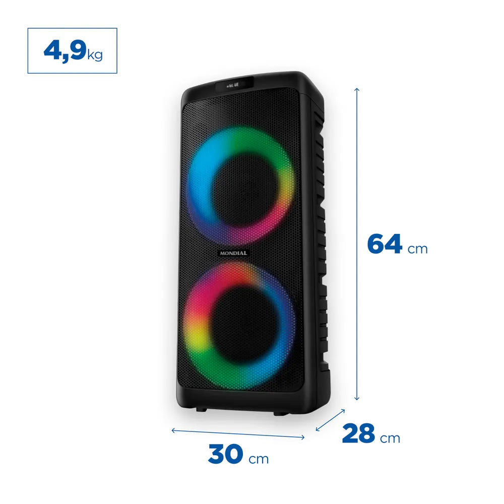 Caixa de Som Party Box Mondial Bivolt PBX-600-A