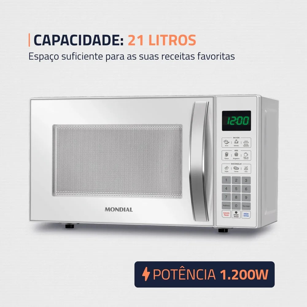 Micro-ondas Mondial 21L MO-01-21 - BRANCO