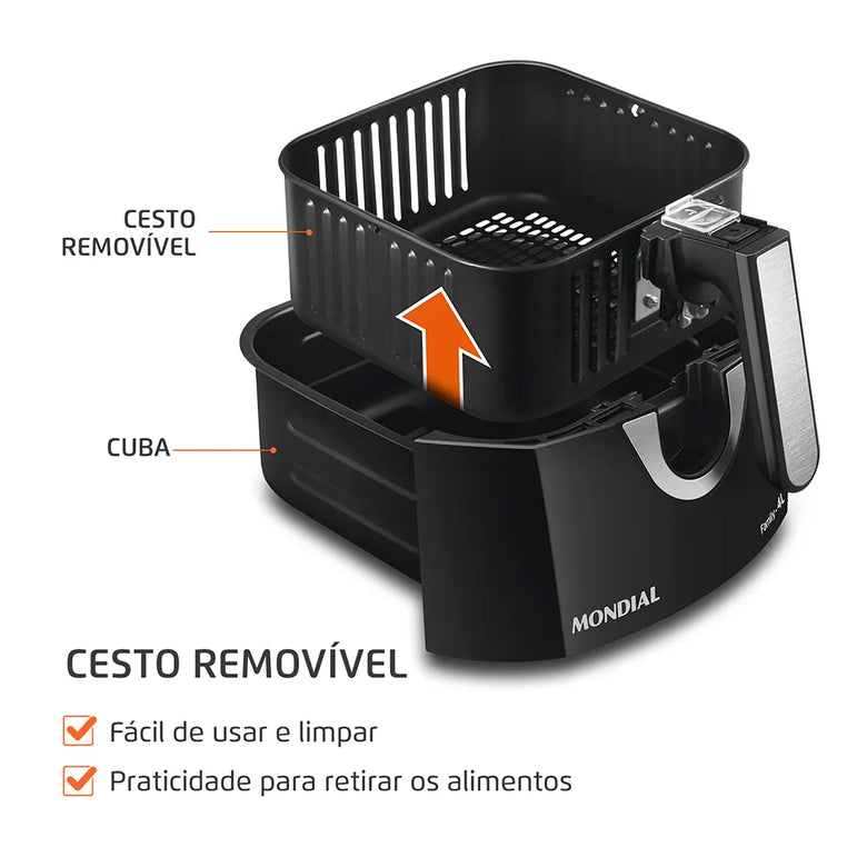 Fritadeira Sem Óleo Air Fryer 4 Litros AFN-40-BI Mondial