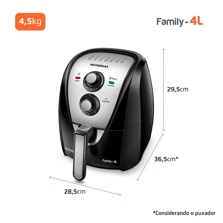 Fritadeira Sem Óleo Air Fryer 4 Litros AFN-40-BI Mondial