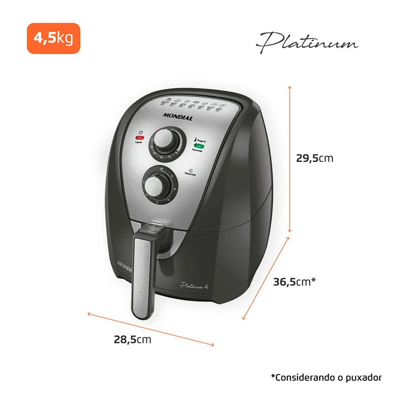 Fritadeira Sem Óleo Air Fryer 4L Mondial AFN-40-PI
