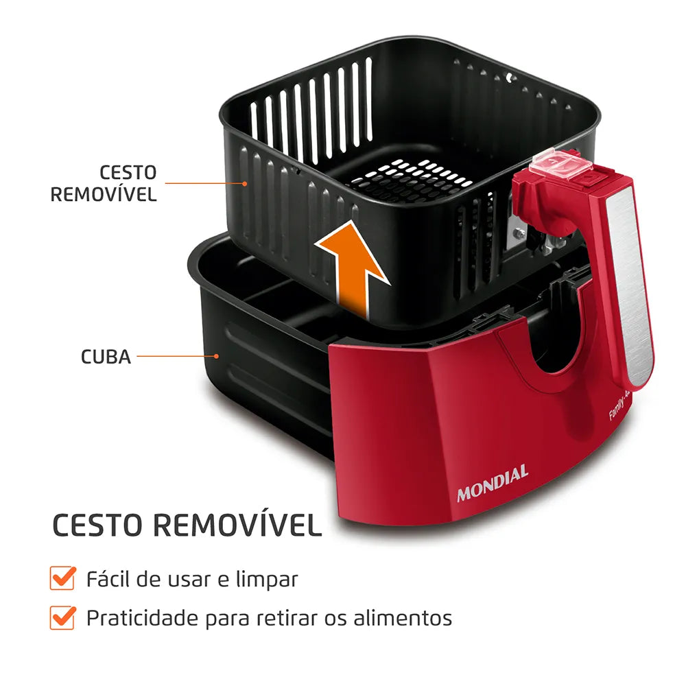 Fritadeira Sem Óleo Air Fryer 4L Mondial AFN-40-RI