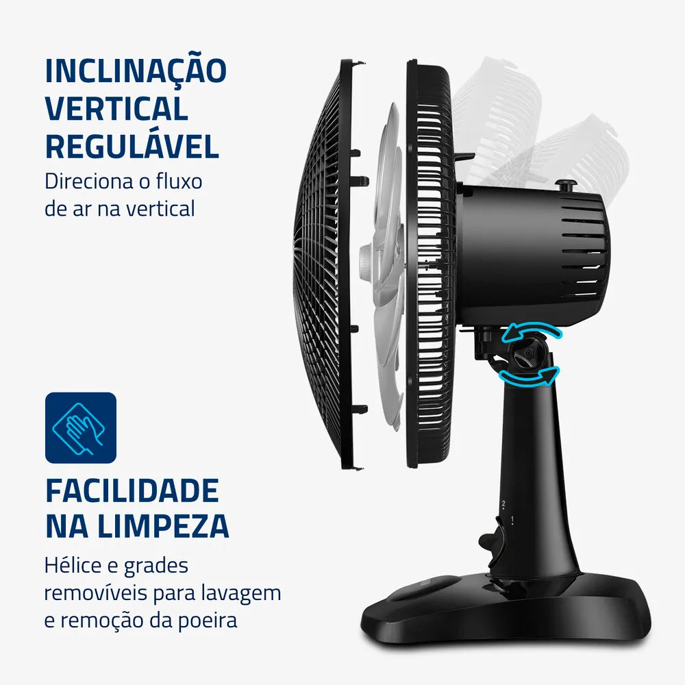 Ventilador de Mesa Mondial NVSP-30-B 30cm 6 Pás