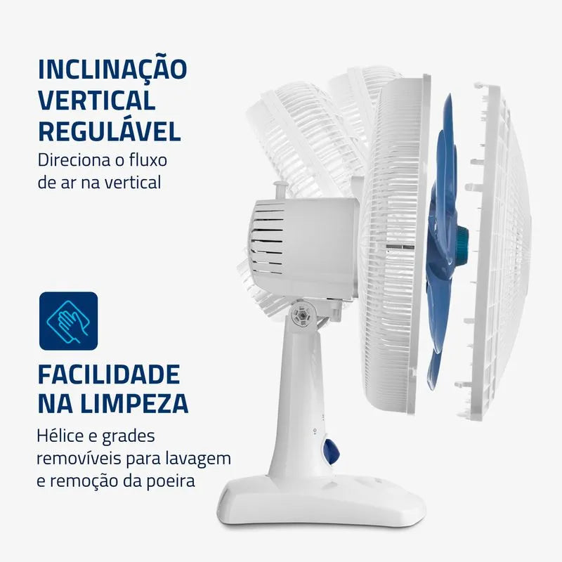 Ventilador de Mesa Mondial NVSP-30-W2 30cm 6 Pás