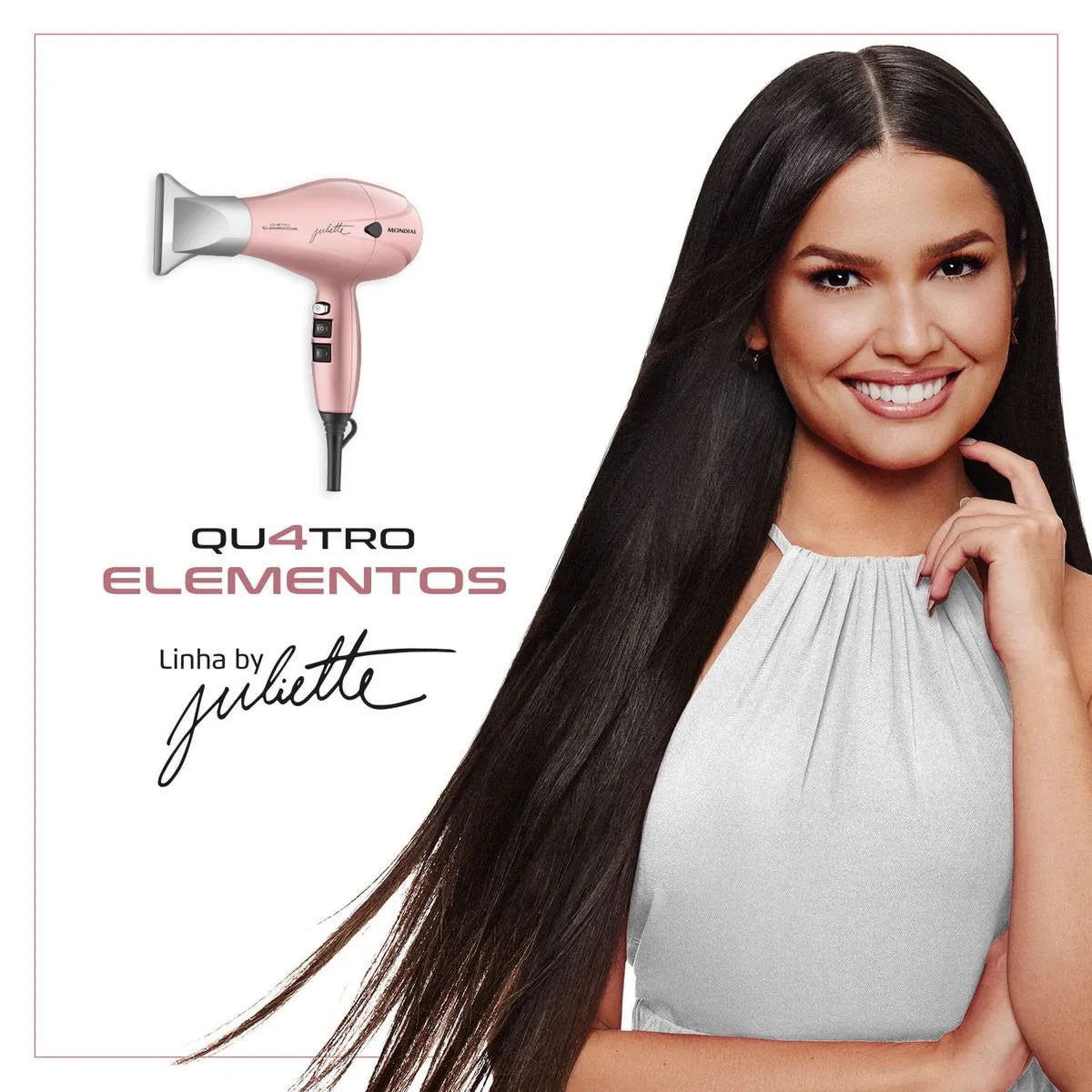 Secador de Cabelo By Juliette Mondial Golden Rose 2000W SCP-JU-01 - GOLDEN ROSE