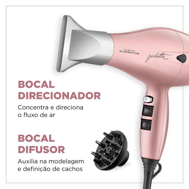 Secador de Cabelo By Juliette Mondial Golden Rose 2000W SCP-JU-01
