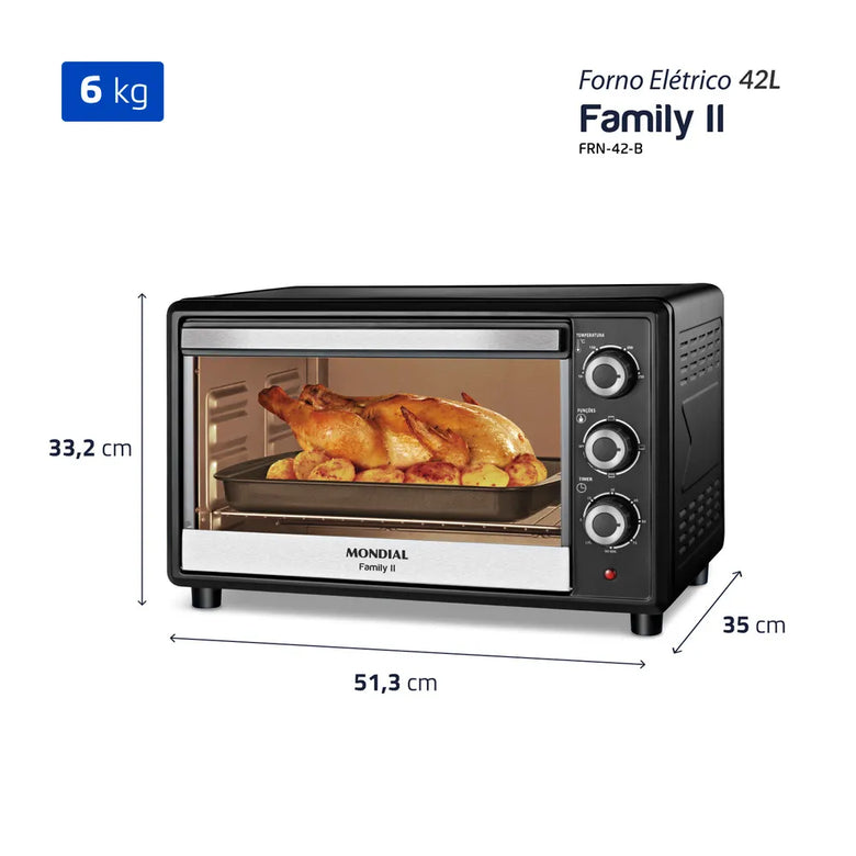 Forno Elétrico 42L 1600W Family II Mondial