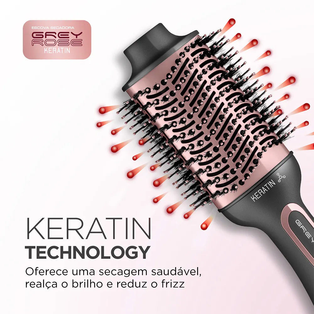Escova Secadora Mondial Keratin - ES-11-BI - ROSE