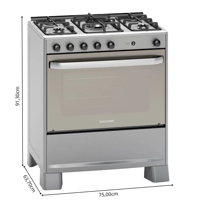 Fogão 5 Bocas Suggar Automático Select FGISL510PRIX