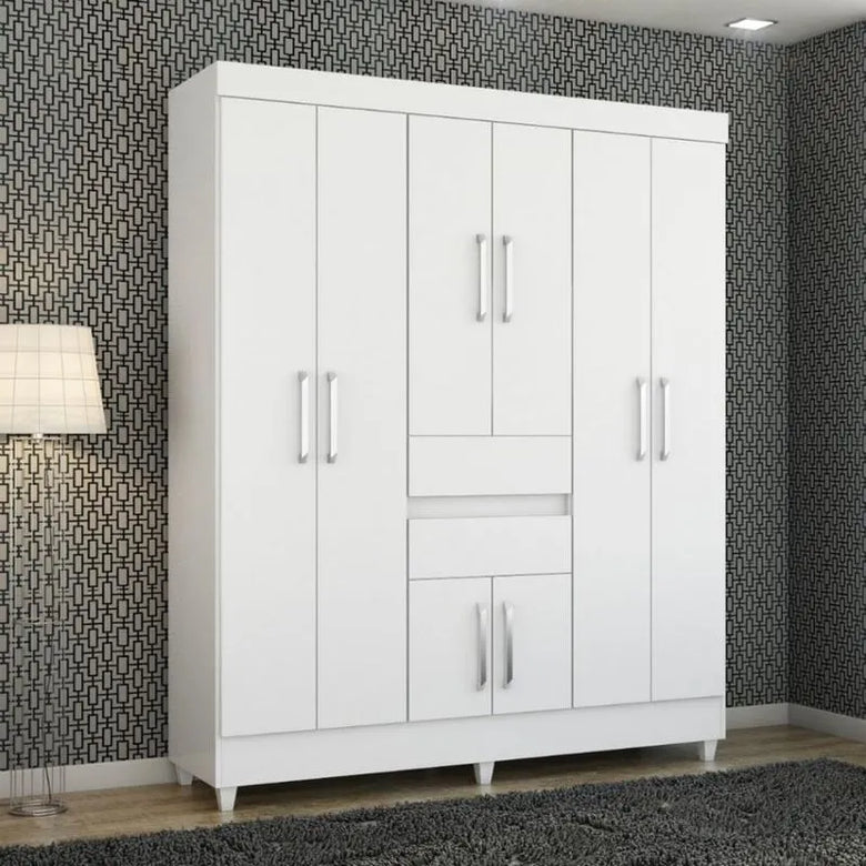 Guarda Roupa Casal 8 Portas  2 Gavetas Munique Demóbile