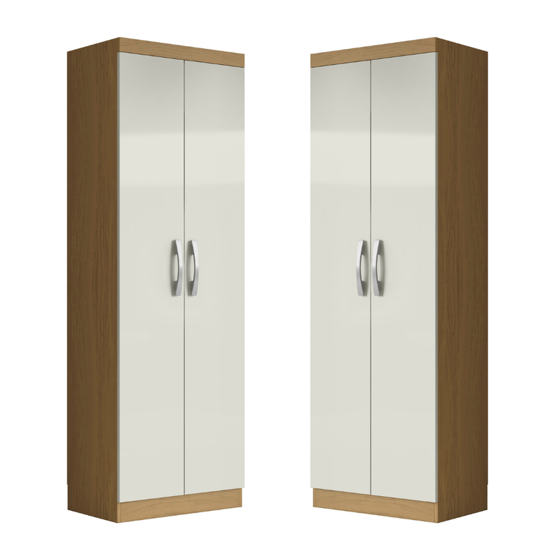 Kit 02 Armários Multiuso 2 Portas New Aramóveis