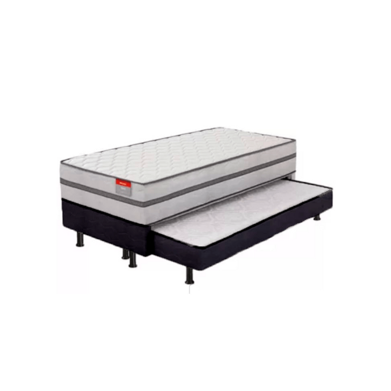 Cama Box Solteiro Conjugada Pillow Com Auxiliar Double 88x188 Reconflex