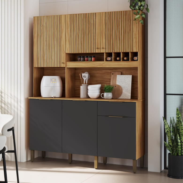 Cozinha Compacta 6 Portas 1 Gaveta Moscato Ronipa