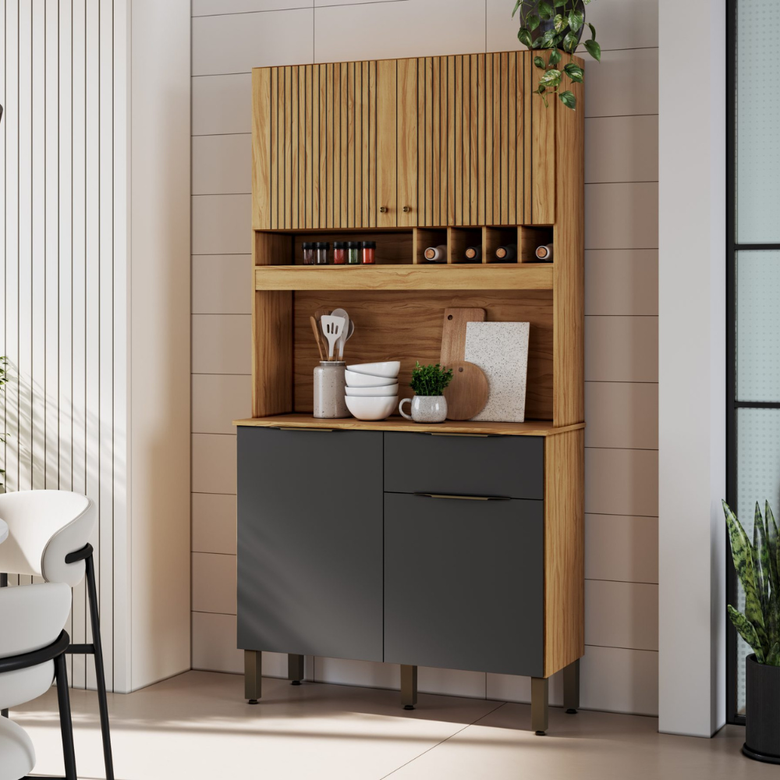 Cozinha Compacta 4 Portas 1 Gaveta Moscato Ronipa