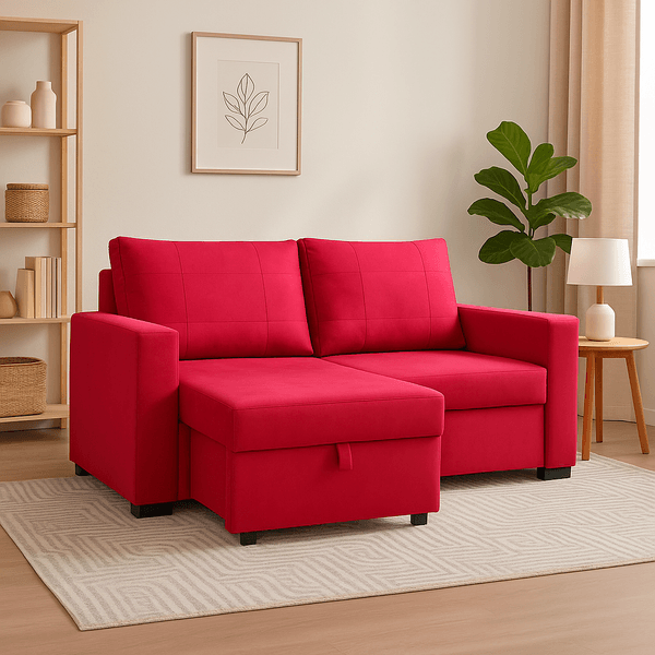 Sofá Retrátil 02 Lugares 160cm Vitória Bacetto - VERMELHO