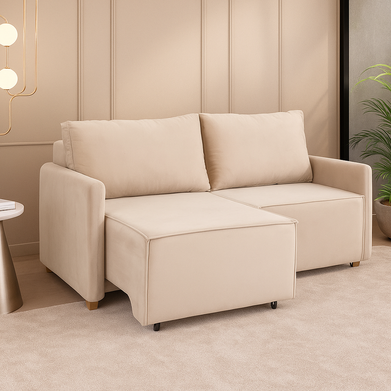 Sofá Retrátil 03 Lugares Monza Marquês Estofados