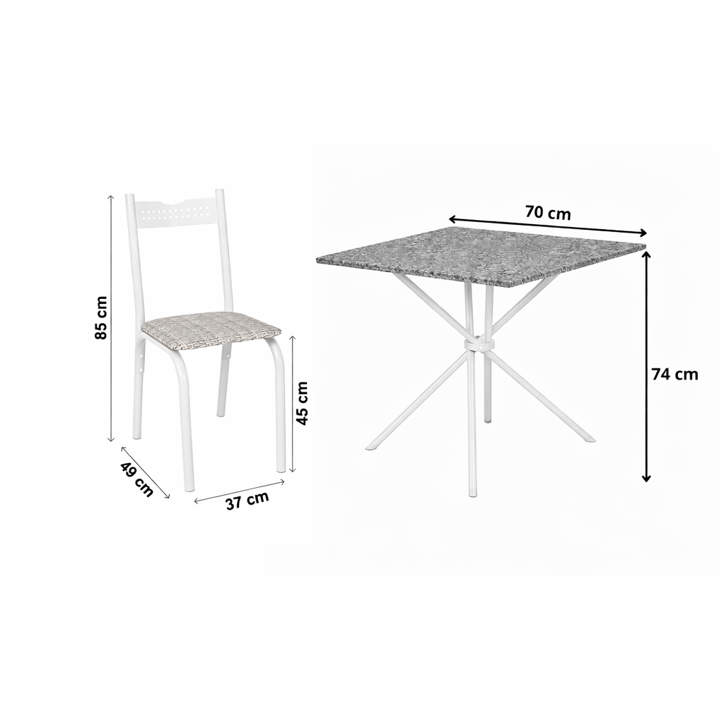 Conjunto De Mesa Com 4 Cadeiras Ciplafe