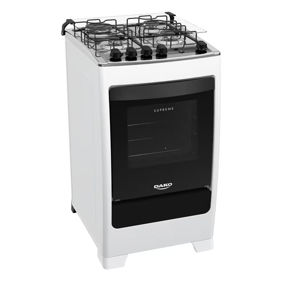 Fogão 4 Bocas  Automático piso Supreme Dako - BRANCO