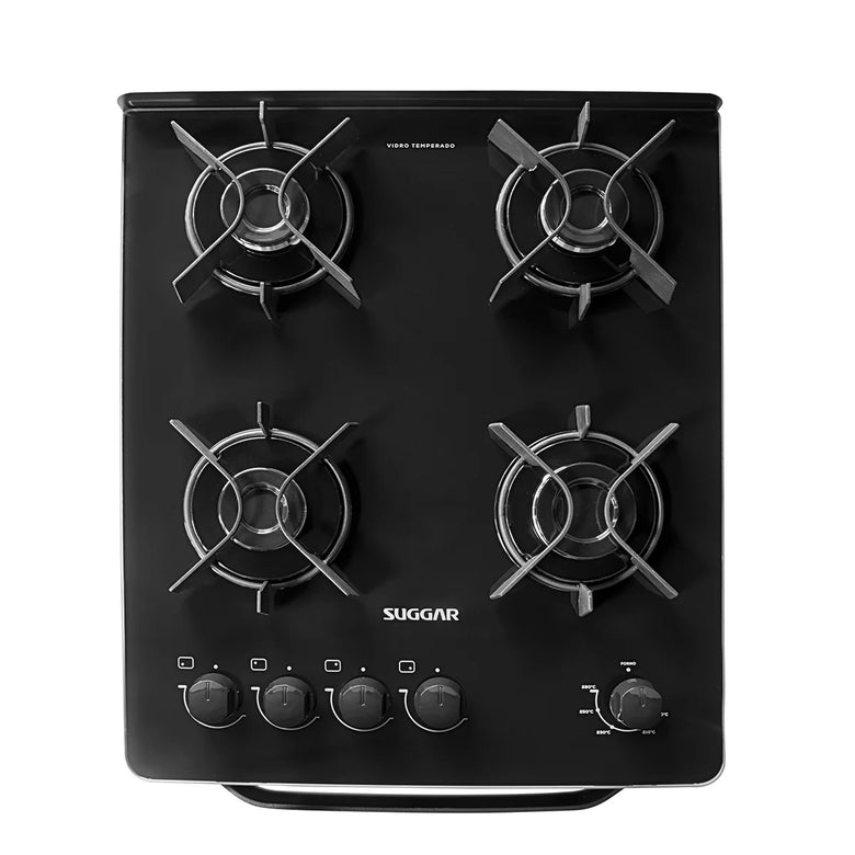 Fogão 4 Bocas Max Glass Suggar