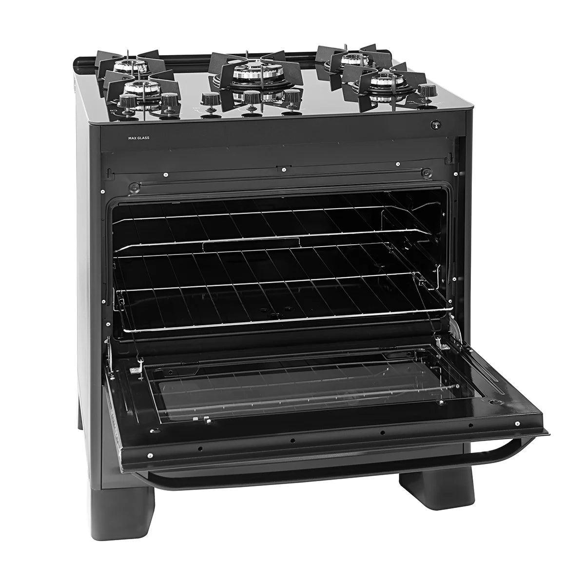Fogão 5 Bocas Max Glass Suggar - PRETO