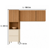 Cozinha Modulada Art 3 Peças 7 Portas de Bater Kits Paraná
